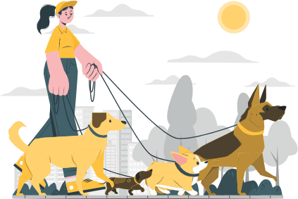 Paseadora certificada PawGo con su mascota